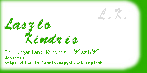 laszlo kindris business card